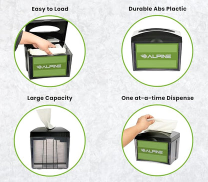 Alpine Tabletop Commercial Napkin Dispenser Restaurant Napkin Holder - Image 4