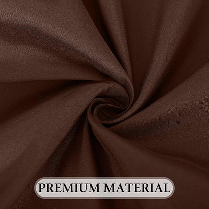 8 Pack Brown Tablecloth 60 x 102 Inch Rectangular Table Cloth for 6 Foot Rectangle Tables, Wrinkle Resistant Washable Rectangle Fabric Table Covers for Wedding Party Banquet Buffet and Camping