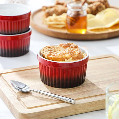 MALACASA Ramekins 8 oz Oven Safe, Large Ceramic Souffle Dishes - Image 8