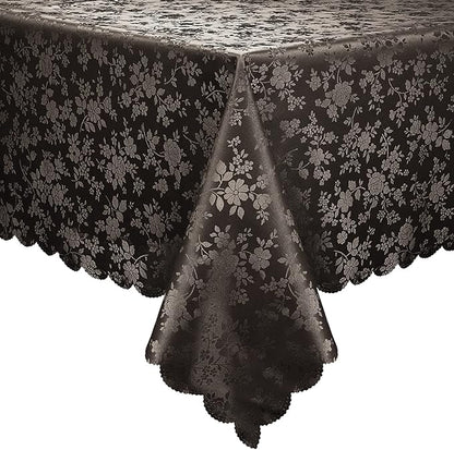 Smiry Rectangle Table Cloth, Waterproof Heavy Duty Vinyl Tablecloth, Wipeable Washable Table Cover for Kitchen and Dining Room (Coffee, 70" X 108")