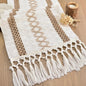 Fall Table Runner for Coffe Table Home Boho Decor 12x90 Inch Beige | 90 Inches by FEXIA