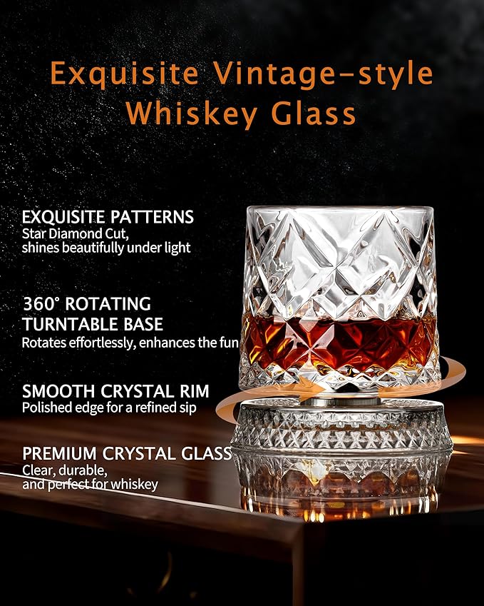 CEEFU 360° Spinning Whiskey Glasses Set - Image 6