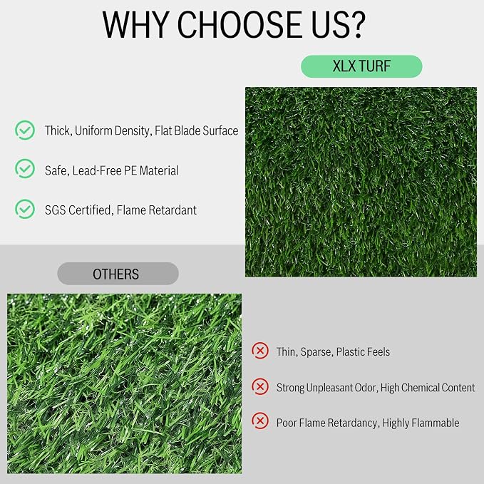 XLX TURF Green Artificial Grass Table Runner 12"x36" Golf Party Decorations | - Image 5