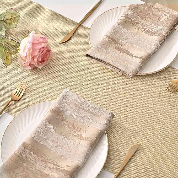 GIVERARE Table Runner, 12x72in Heat-Resistant Woven Vinyl Long Tabletop - Image 6