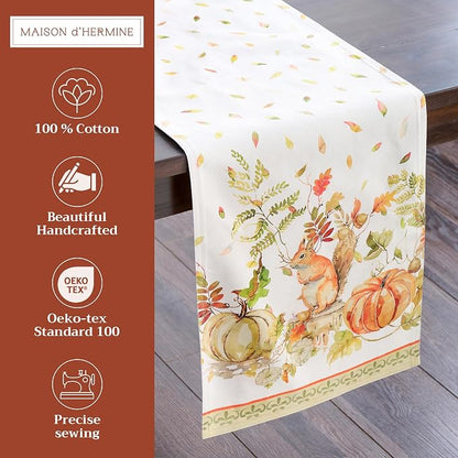 Maison d' Hermine Table Runner 100% Cotton 14.50" x 108" | Table Runners 108 - Image 2