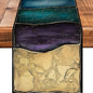 Purple Marblre Burlap Table Runner Seasonal Spring Fall Kitchen Dining Linen by Worltoldb