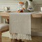 Natural Table Runners 108 Inches Long, Burlap Linen Style Rustic Farmhouse by ZEEMARTONLINE