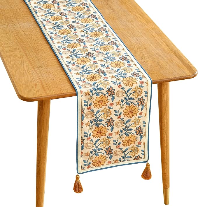 Designer French Linen Table Runner, Dining Table, Thanksgiving by Isaennehomedecoration
