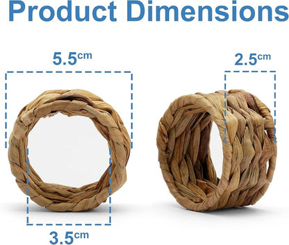 Napkin Rings – Pack of 12, Handwoven Rustic Table Décor - Image 6