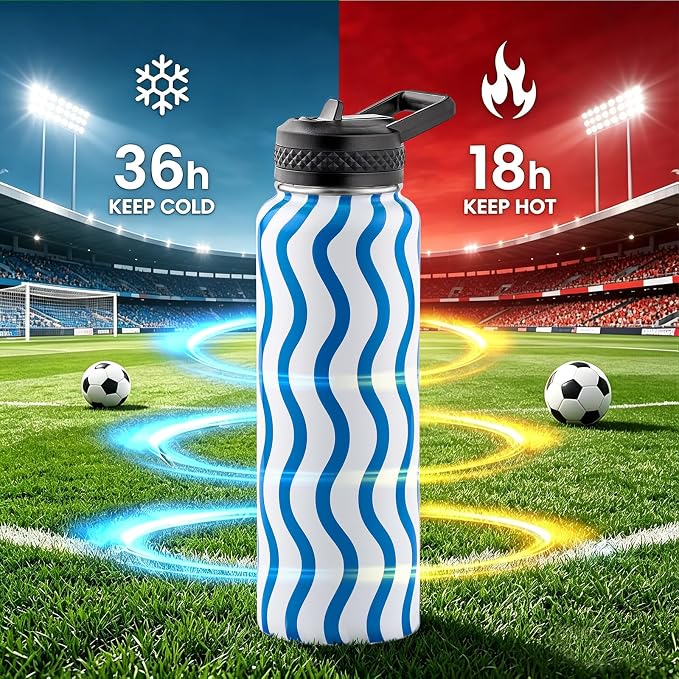 RAYMYLO Insulated Water Bottle 40 oz, Triple Wall Vacuum Stainless Steel | - Image 3
