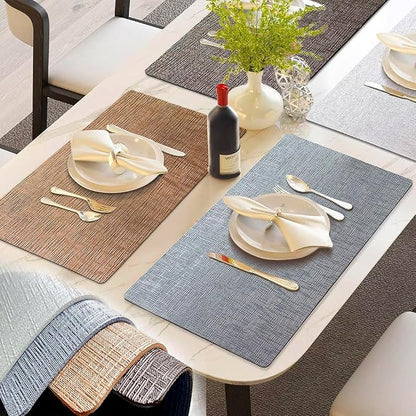 Elegant Placemats and Coasters Set 6, Vinyl Washable Place Mats - Image 2