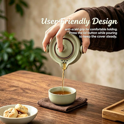 WUWEOT Travel Gaiwan Tea Set for One, Portable Porcelain Teapot | Chinese - Image 7