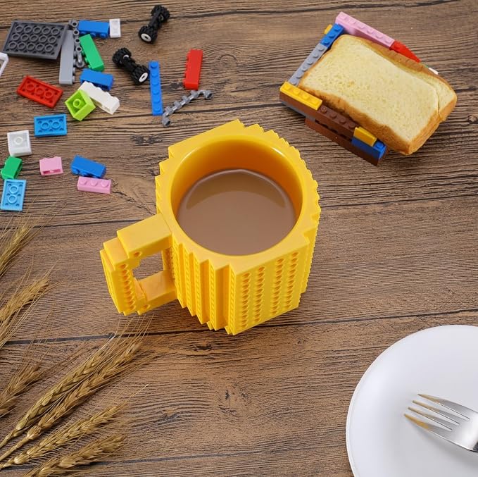 DEEXITO Build on Brick Coffee Mugs, Creative DIY Kids Party Cups - Image 6