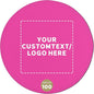 100 Round Foam Bud Coasters Pack, 4 inch - Customizable Text, Logo - PU Foam, Party Favor - Neon Pink