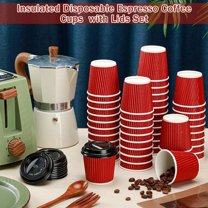 Uiifan 100 Set 4oz Disposable Espresso Cups - Image 4