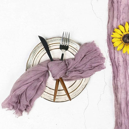 Efavormart 5 Pack 24"x19" Violet Amethyst Matte Gauze Cheesecloth Napkins - Image 9