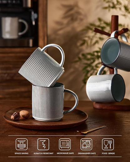 famiware Coffee Mug Set for 4, Star 16 oz Catering Mugs Cup Set - Image 7