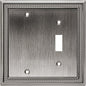 Henne Bery Sunken Pearls Heavy Duty Decorative Wall Plate Switch Plate Outlet Cover (Blank/Toggle, Heirloom Silver)
