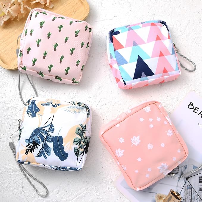 4Pcs Sanitary Napkin Storage Bag, Small Menstrual Period Bag Period Pouch - Image 7