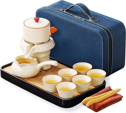 Japanese tea set with Infuser Semi Automatic Tea Set Magic Teapot with 6 cups by REOWONU