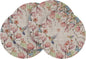 Artoid Mode Birds Flower Butterfly Round Placemats Set of 4, 15 Inch Plastic Woven Wipeable Non-Slip PVC Table Mats for Party Kitchen Dining Decor