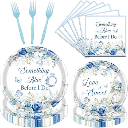 Rakuto Something Blue Bridal Shower Decorations, Before I Do Decor by Rakuto