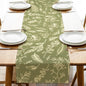 Green Botanical Leaves Dining Table Runner, Vintage Fern Plant | Greenery by Croar
