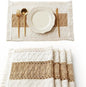 Boho Placemats Set of 4, Macrame Table Mats Farmhouse Dining Decor | 12x20" by FEXIA