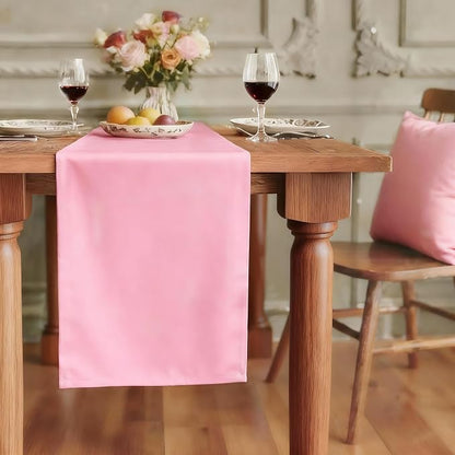 FOLINS&HOME Pink Waterproof Decorative Table Runner 36 Inches Long | 210GSM by FOLINSHOME