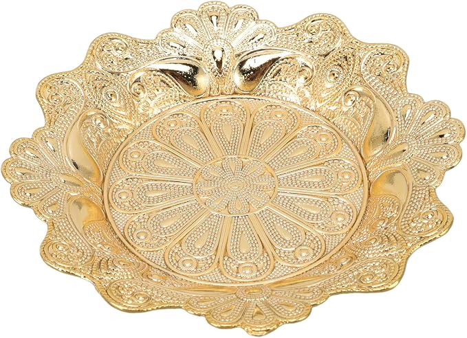 Pilipane Gold Coffee Cup and Saucer Set, Elegant European Carved Glass Teacup - Image 2