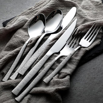 48-Piece Silverware Set, Stainless Steel Flatware Set - Image 6