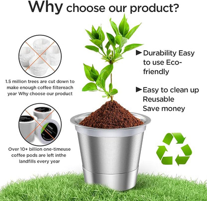 Reusable k Cup Coffee Filters, Universal stainless steel Refillable k Cups - Image 5