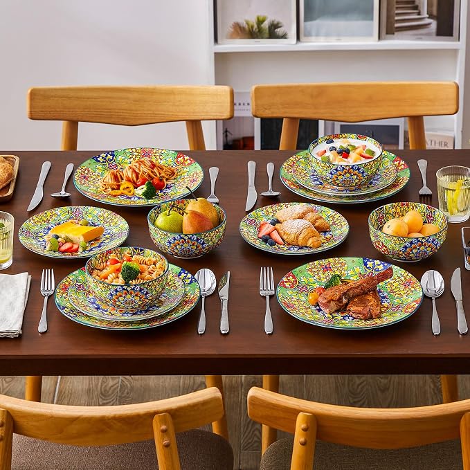 vancasso 12 Pieces Dinnerware Sets, Porcelain Dishes Set - Image 6