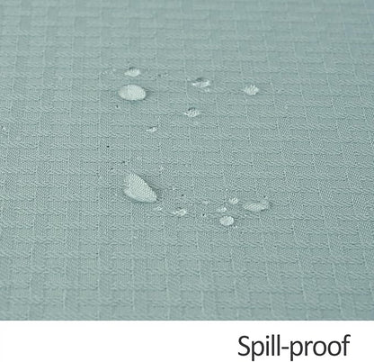 maxmill Tablecloth Weaved Texture Stain Resistant Waterproof, Wrinkle Resistant Washable Table Cloth, Fabric Table Cover for Dining Room, Indoor Outdoor Use, Rectangle 60 x 120 Inch, Dusty Blue