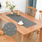 Faux Linen Small Table Runner Water Resistant 13 x 36 in, Charcoal | Farmhouse by Nacuci