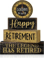 Moucuny 4 Pcs Retirement Party Decorations Happy Retirement Table Decor Black by Moucuny