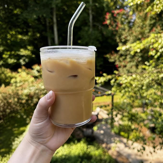 13oz Iced Coffee Cup, Glass Tumbler - Image 7