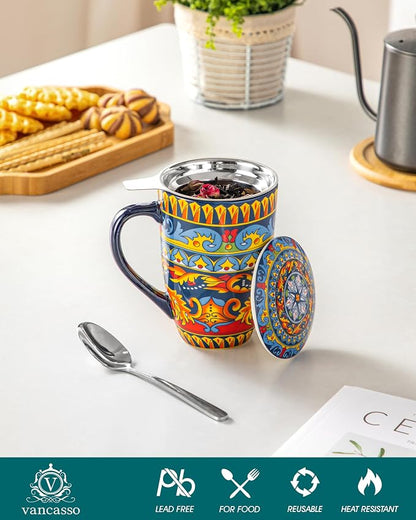 vancasso 18 Oz Tea Infuser Mug - Image 4