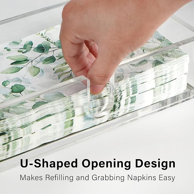 LotFancy Napkin Holder, Acrylic Napkin Holder - Image 3