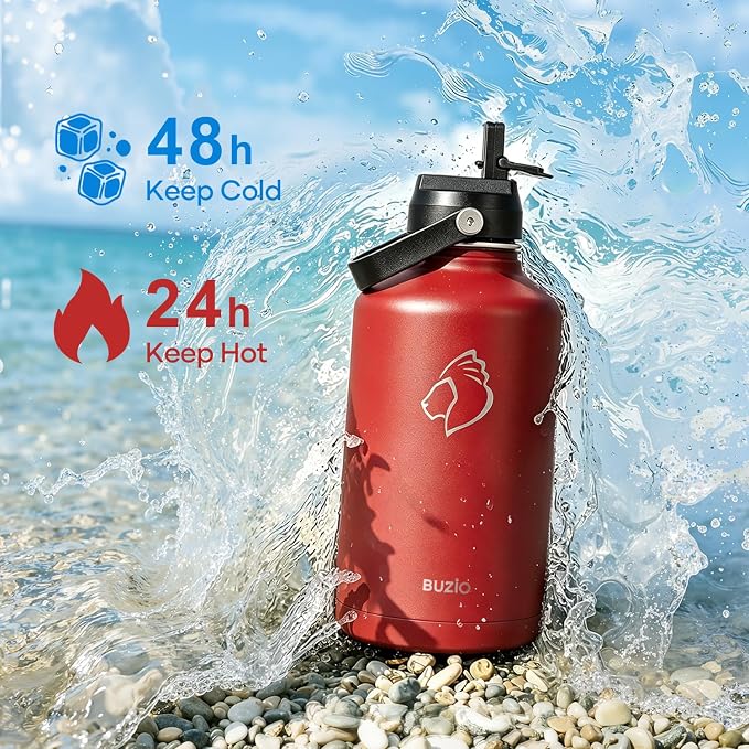 BUZIO 64 oz Insulated Stainless Steel Water Bottle - Image 2