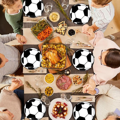 40 Pcs Soccer Plates and Napkins, Soccer Party Supplies, Serves 20 | Disposable - Image 7