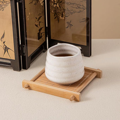 4pcs Japanese Tea Cup Set – Mini Size Cup 5OZ Ceramic Matcha Cup, Handless - Image 9