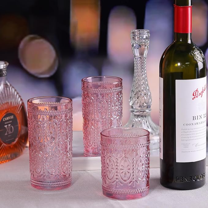 Darlion Vintage Glassware, 12oz Highball Glasses | Lead-Free Glass, Food Grade - Image 3