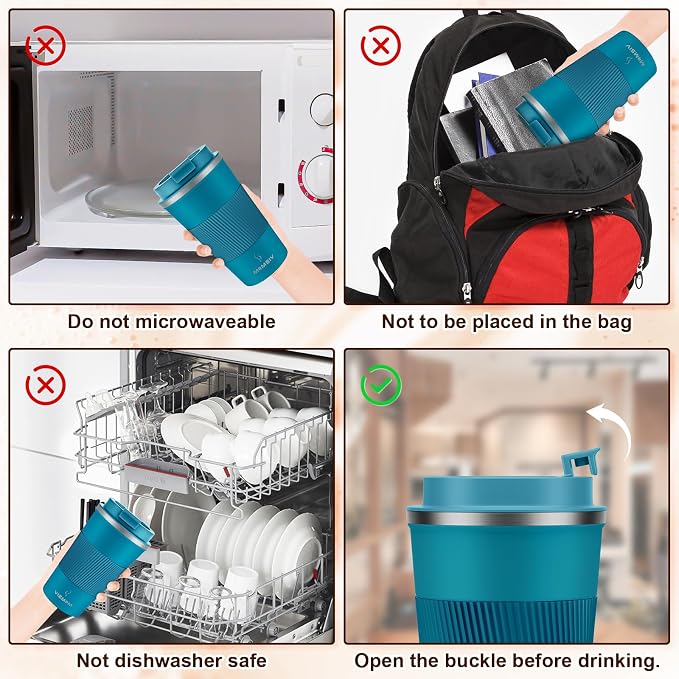 MOMSIV 17oz Travel Coffee Mug, Insulated Coffee Cup - Image 6
