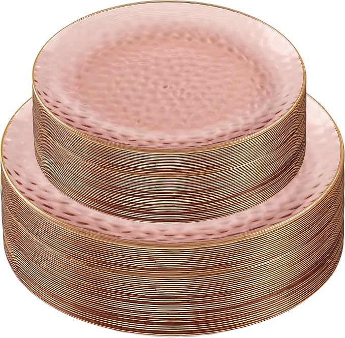 PLASTICPRO 128 Piece Combo Plates Set includes 64-7'' inch Plates & 64-10'' by PLASTICPRO
