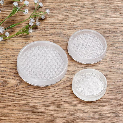 2" Clear Rubber Caster Cups-12PCS Furniture Coasters - Image 2