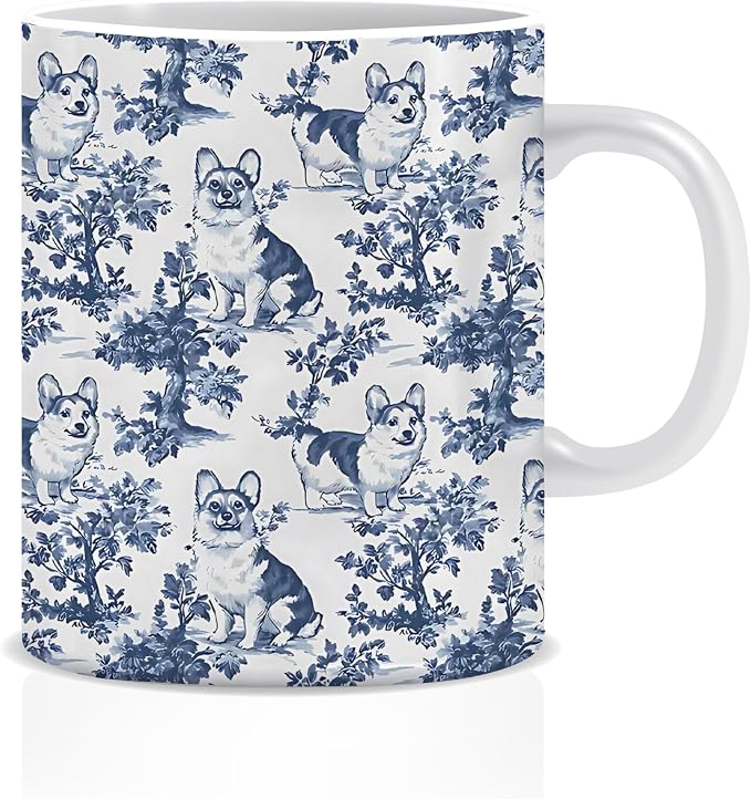 Chinoiserie Corgi Mug, Corgi Gifts by Unknown