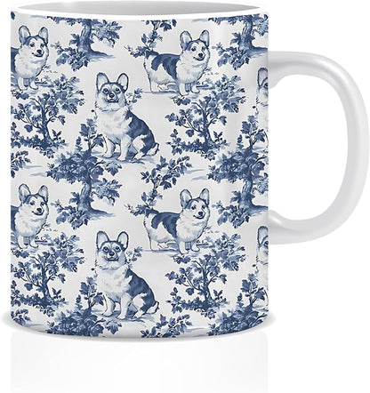 Chinoiserie Corgi Mug, Corgi Gifts by Unknown