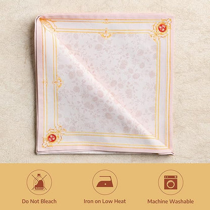 Maison d' Hermine Napkins 100% Combed Cotton Premium Set of 4 Decorative Cloth Napkin Washable Dinner Napkins for Holiday, Dinner, Wedding, Restaurant & Dining - Pastries (20”x20”)