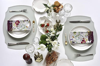 Rommy & Co. Premium Silicone Placemats, Set of 2 (Silver Sage)